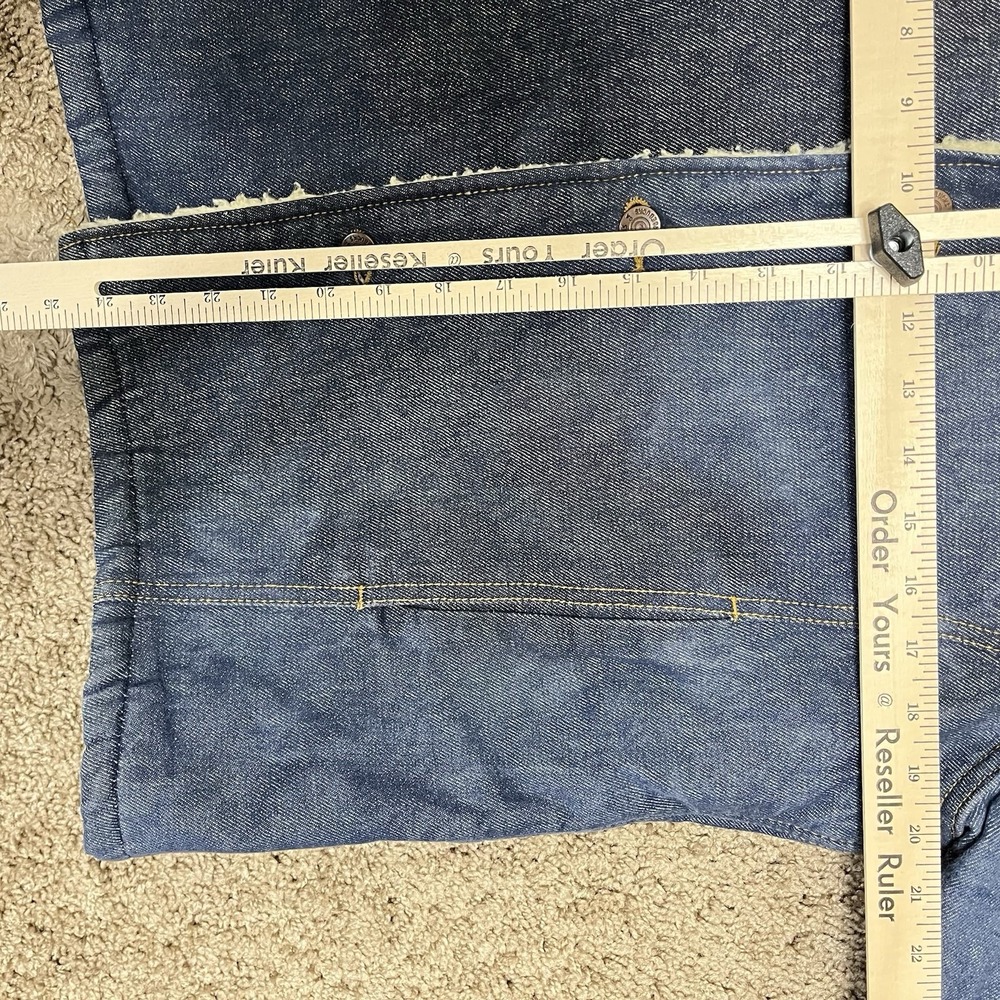 Vintage Sears Roebuck Sherpa Lined Denim Jacket Trucker Farmer Work Wear True Vi - Picture 5 of 5